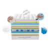 Image de Matelas Carlton double Hybride composé de ressort ensachés Jean Louis Scherrer sur un lit double
