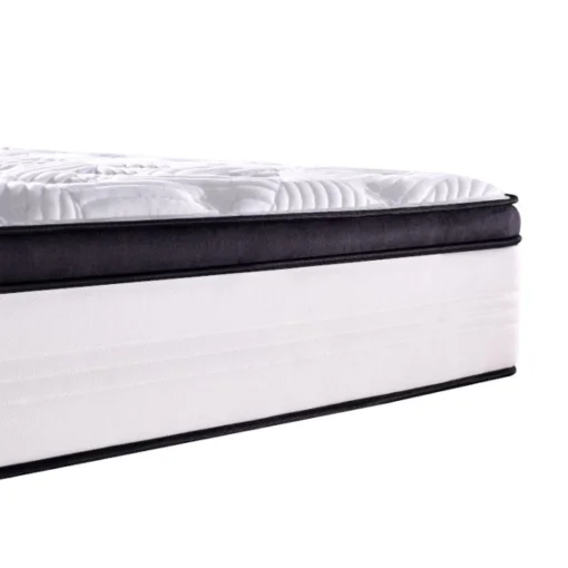 Image de Matelas Riveira double Hybride composé de ressort ensachés Jean Louis Scherrer sur un lit double