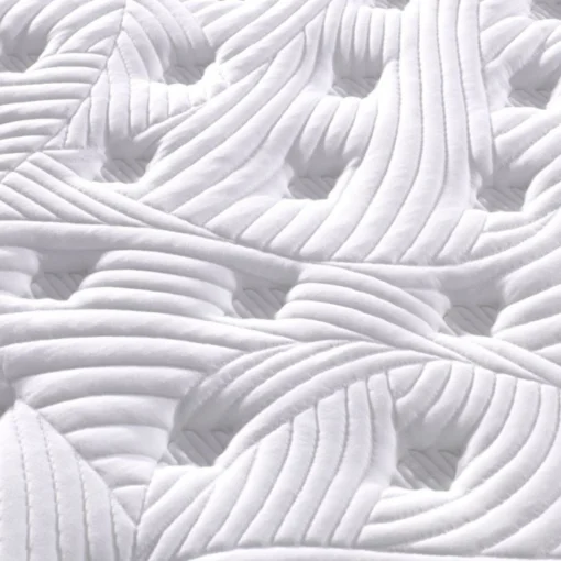 Image de Matelas Riveira double Hybride composé de ressort ensachés Jean Louis Scherrer sur un lit double