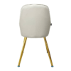 Image de chaise Havana de salle à manger beige tissu velours antitaches pieds acier inoxydable chez maison des meubles