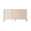 Commode Darius beige avec rangement pieds noir salon design mélaminé maison des meubles