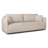 canapé convertible coffre Alan tissu velours antitaches beige sur fond blanc
