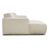 Image de canapé d'angle Cali tissu velours beige sur fond blanc