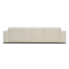 Image de canapé d'angle Cali tissu velours beige sur fond blanc
