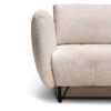 Image de canapé d'angle convertible coffre Kamelia tissu velours antitaches beige sur fond blanc
