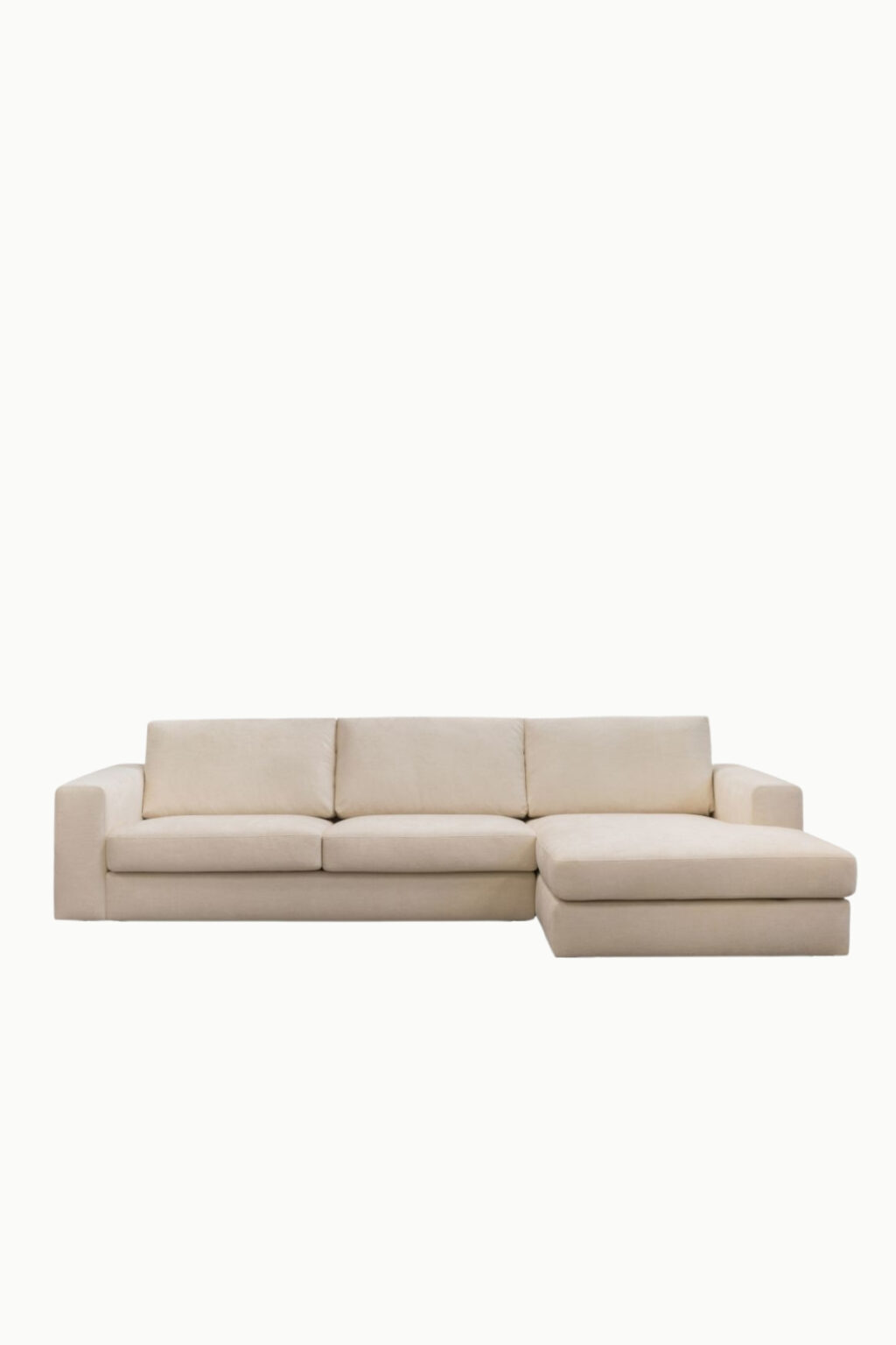 RIVIERA BEIGE VELOURS ANGLE DROIT