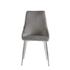 CHAISE TOSCANE GRIS PIEDS SILVER