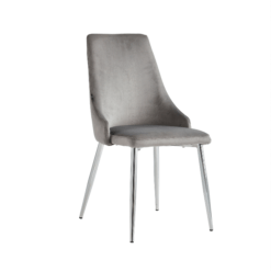 CHAISE TOSCANE GRIS PIEDS SILVER