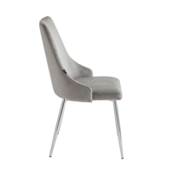 CHAISE TOSCANE GRIS PIEDS SILVER