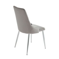 CHAISE TOSCANE GRIS PIEDS SILVER