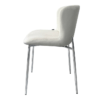 Image de chaise Carmen de salle à manger beige tissu velours antitaches pieds acier inoxydable chez maison des meubles