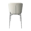Image de chaise Carmen de salle à manger beige tissu velours antitaches pieds acier inoxydable chez maison des meubles