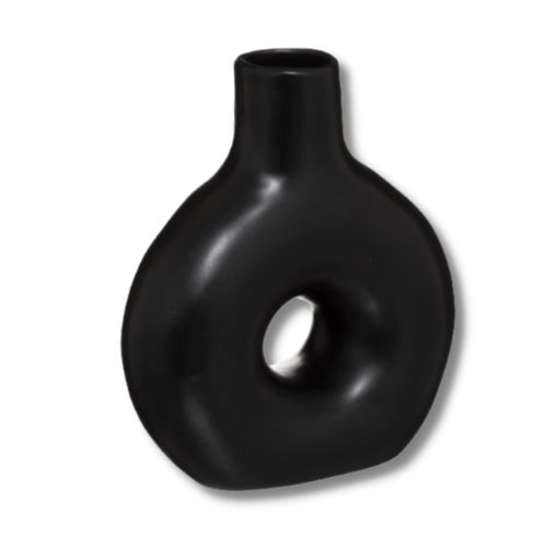 Image de Vase porcelaine cercle mat de hauteur 21 cm