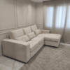 Canapé d'angle CALIFORNIA velours côtelé beige
