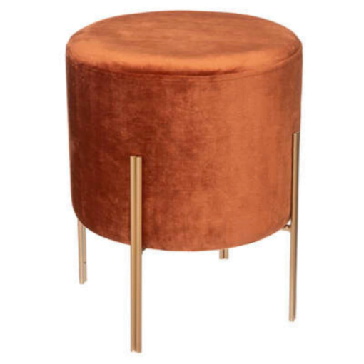 Tabouret LIVING style Velours AMBRE