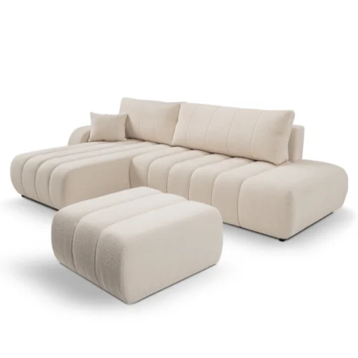 CANAPE BALOO BEIGE EN LAINE BOUCLEE