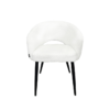 CHAISE KIARA EN LAIEN BOUCLEE BLANCHE ET PIEDS NOIR