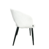 CHAISE KIARA EN LAIEN BOUCLEE BLANCHE ET PIEDS NOIR
