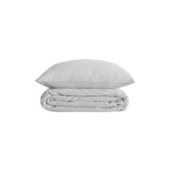 PARURE DE LIT PERCALE DE COTON COULEUR BLANCHE LANDIA