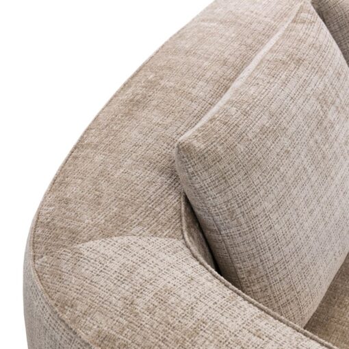 Canapé d'angle MOOD tissus chenille beige/taupe