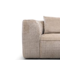 Canapé d'angle MOOD tissus chenille beige/taupe