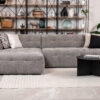 Canapé BRICE tissu chenille gris
