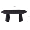 Table à manger ANNA extensible avec ces 2 rallonges. Dimensions 200cm