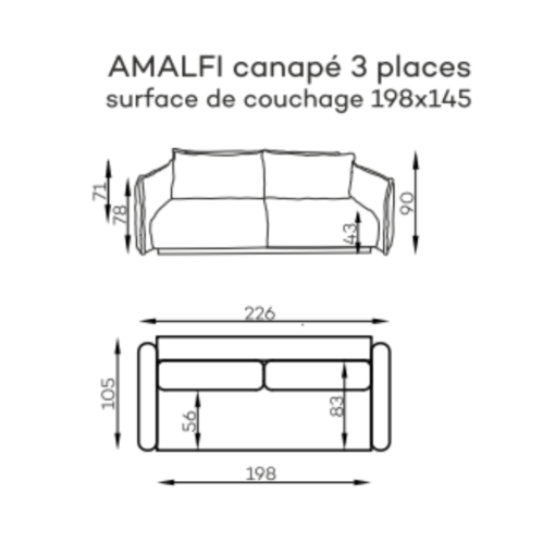 Canapé convertible 3 places AMELIE – Image 14