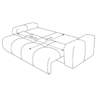 Dimensions Canapé Bubble convertible 4 places, tissu chenille écru