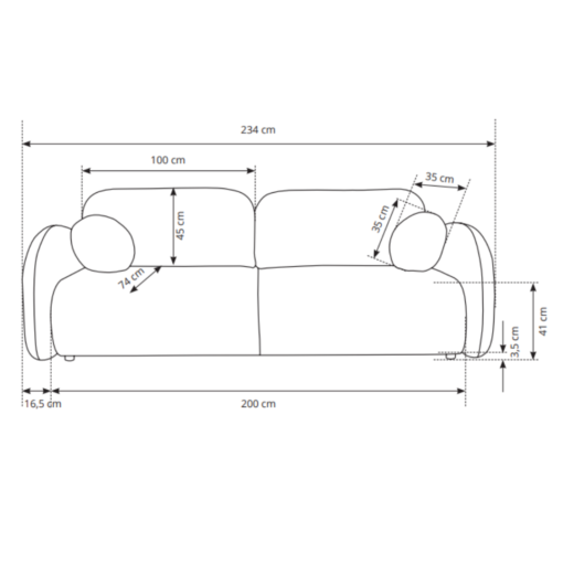 Canapé 3 places convertible LORY – Image 12