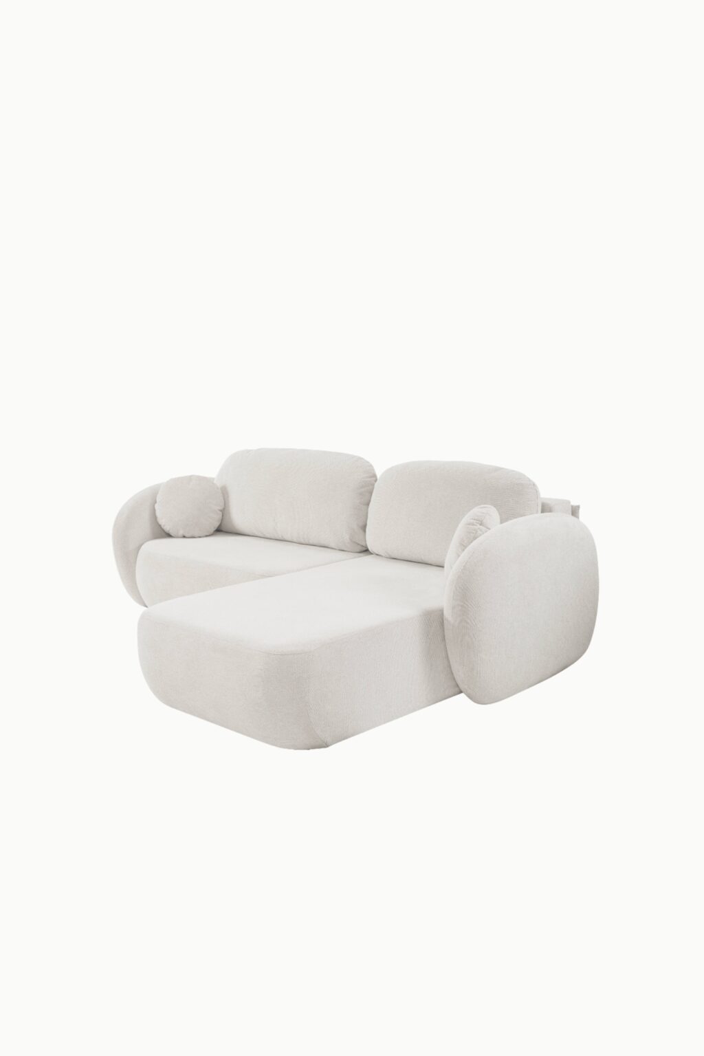 canape aulfa coffre convertible tissus chenille ecru 1