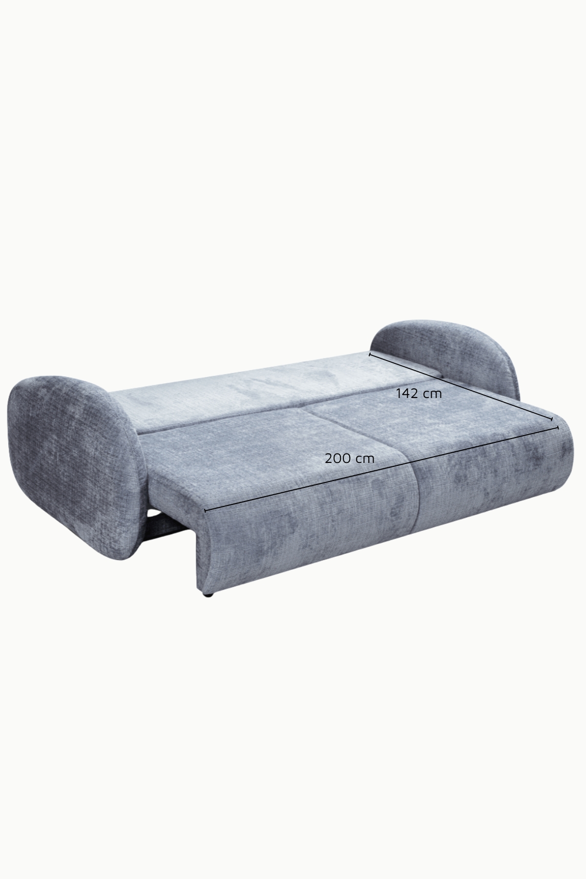 canape lory convertible coffre tissus chenille gris 2