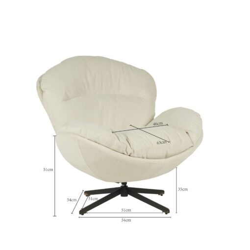 Fauteuil velours SWANNI – Image 6