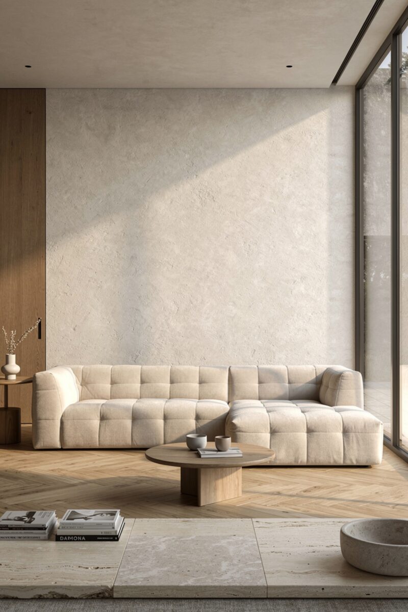 BRICE ANGLE DROIT CHENILLE ECRU