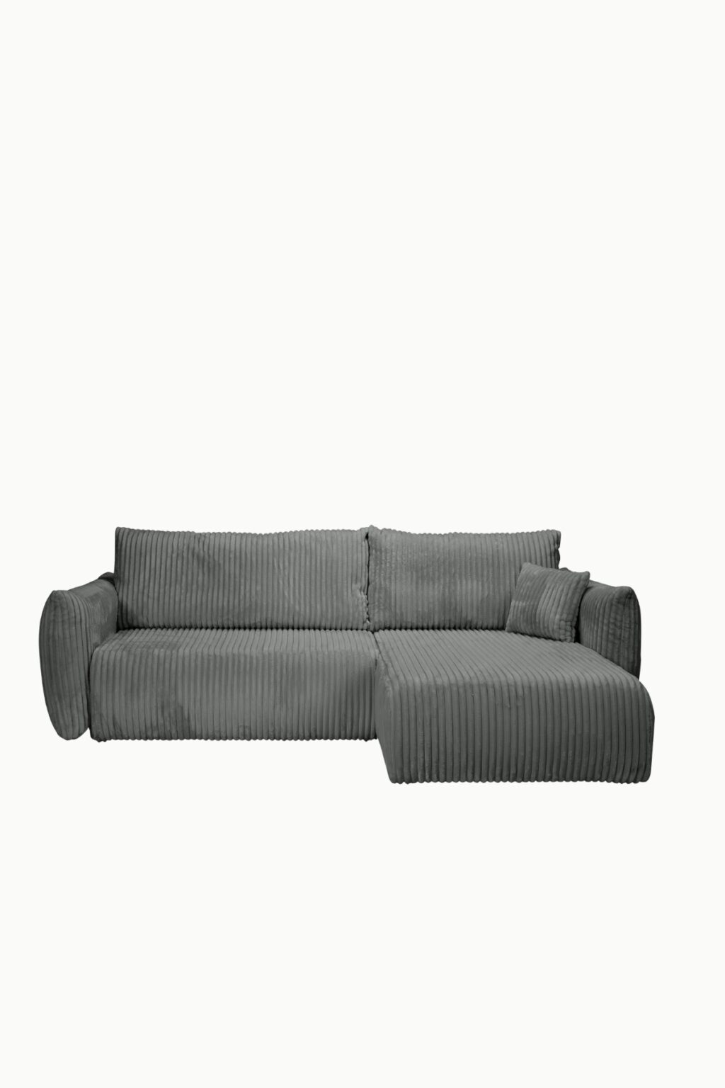 CANAPE ALLIA VELOURS COTELES GRIS