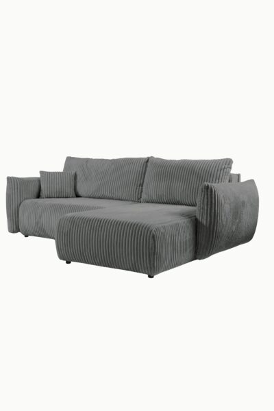 CANAPE ALLIA VELOURS COTELES GRIS (2)