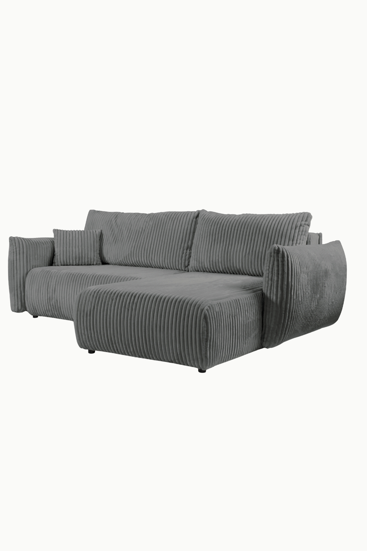 CANAPE ALLIA VELOURS COTELES GRIS (2)