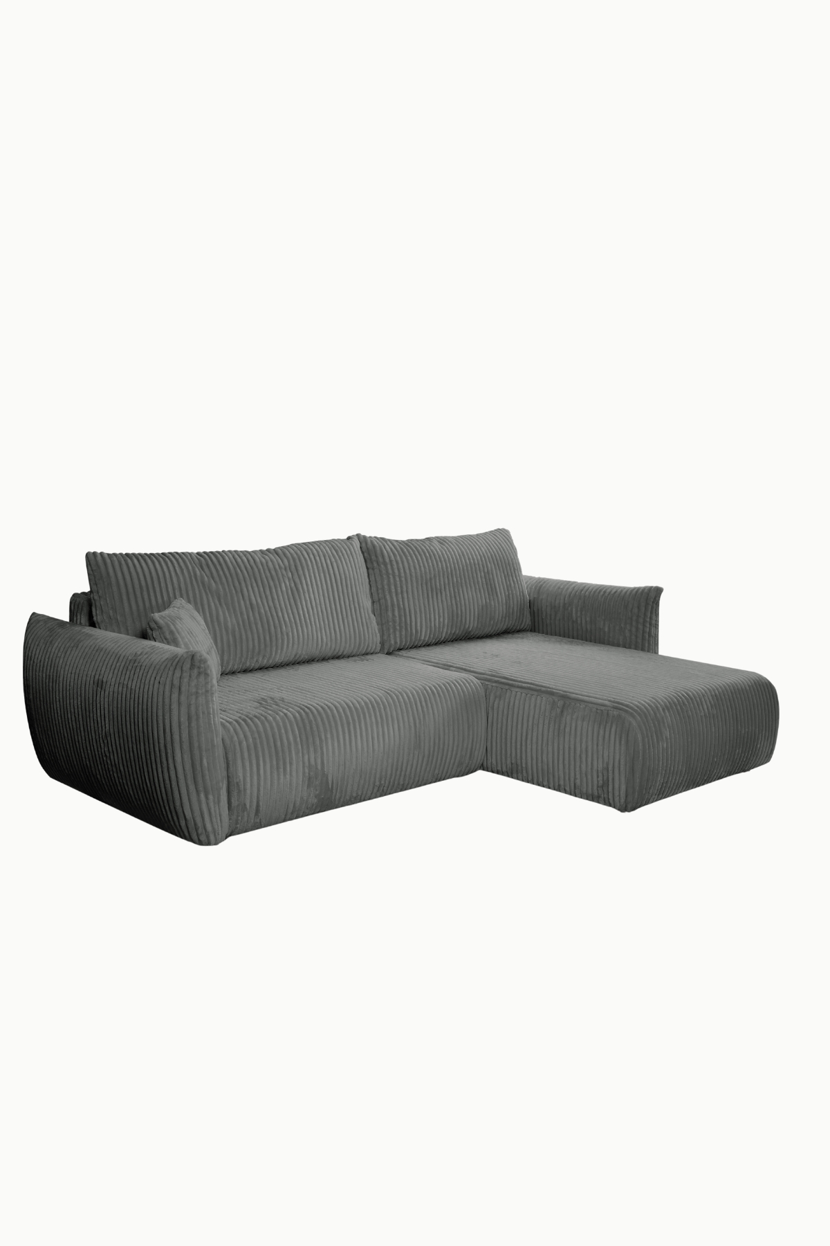 CANAPE ALLIA VELOURS COTELES GRIS (6)