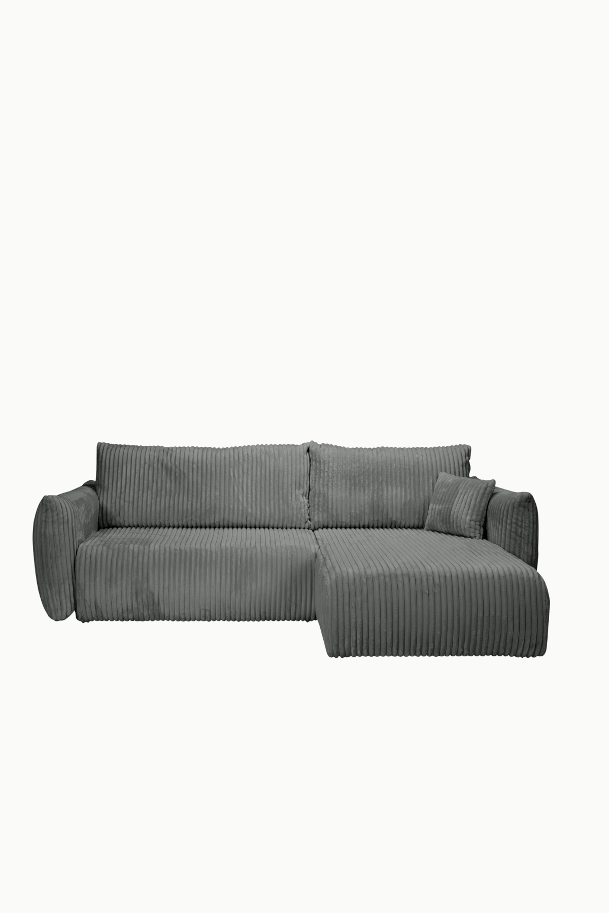 CANAPE ALLIA VELOURS COTELES GRIS