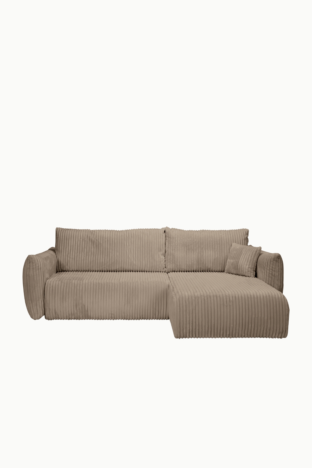 CANAPE ALLIA VELOURS COTELES MARRON (2)