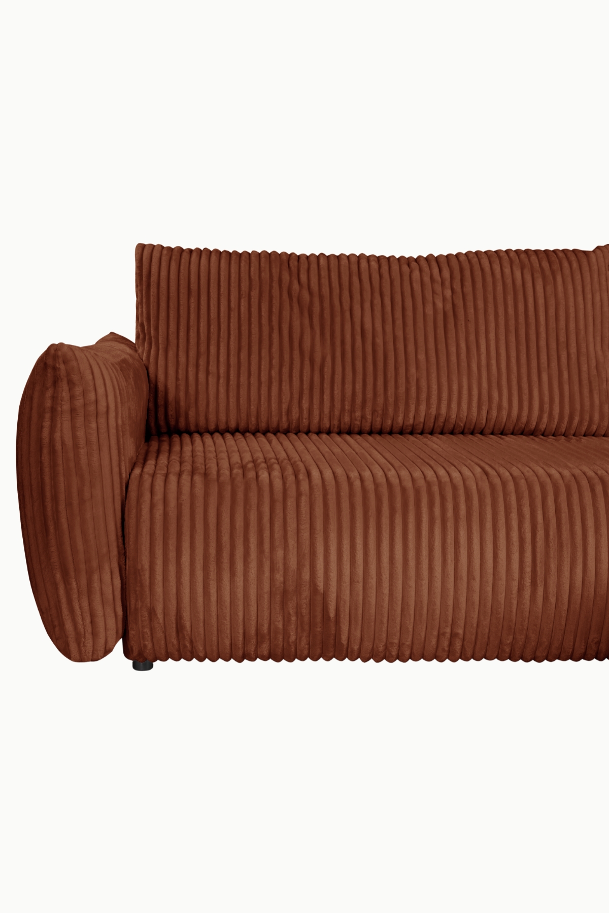 CANAPE ALLIA VELOURS COTELES TERRACOTTA (15)