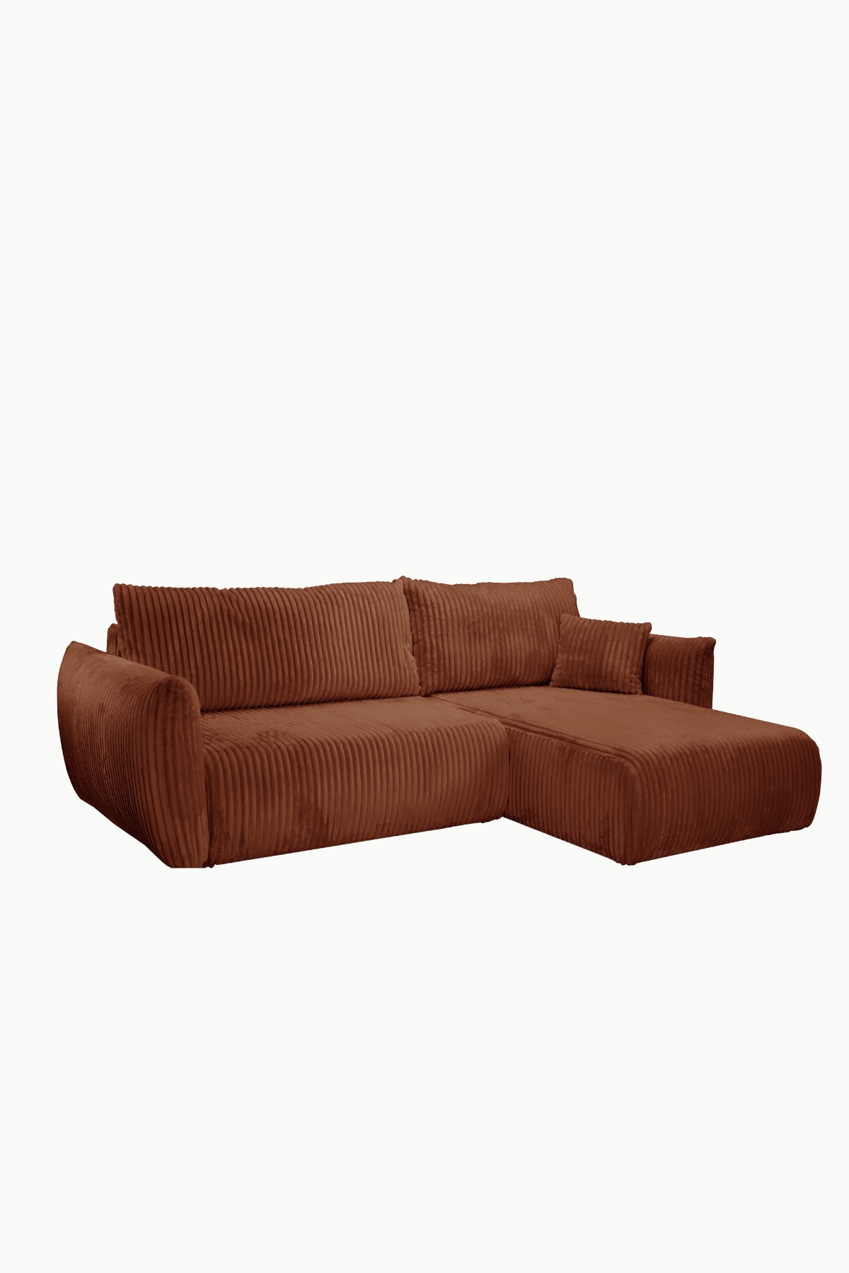 CANAPE ALLIA VELOURS COTELES TERRACOTTA (7)