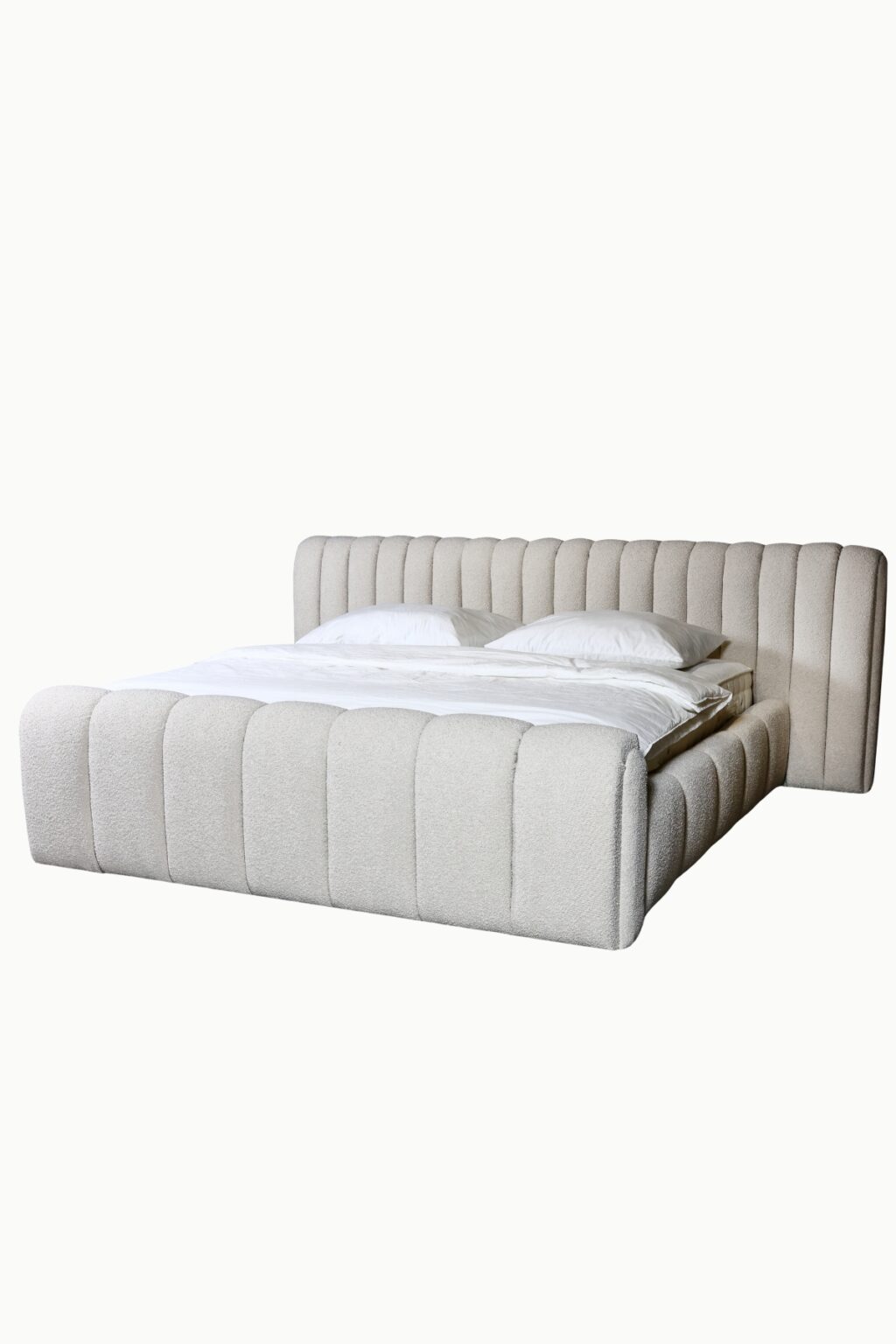 LIT COFFRE ARIA XL TISSU LAINE BOUCLEE 1 LIT COFFRE ARIA XL TISSU LAINE BOUCLEE 1