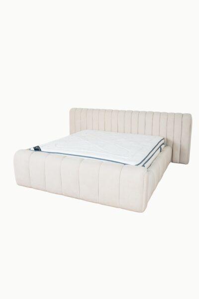 Lit coffre ARIA XL velours antitache beige