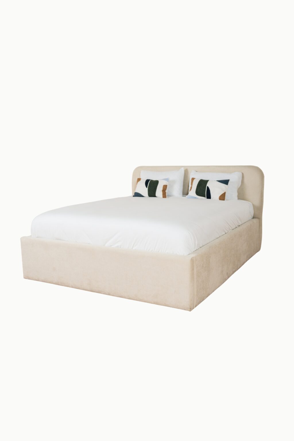 LIT COFFRE LINA TISSU CHENILLE 1