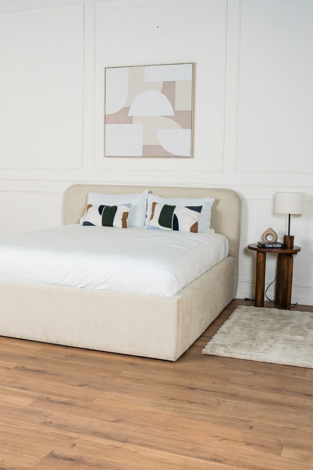 LIT COFFRE LINA TISSU CHENILLE 2 1