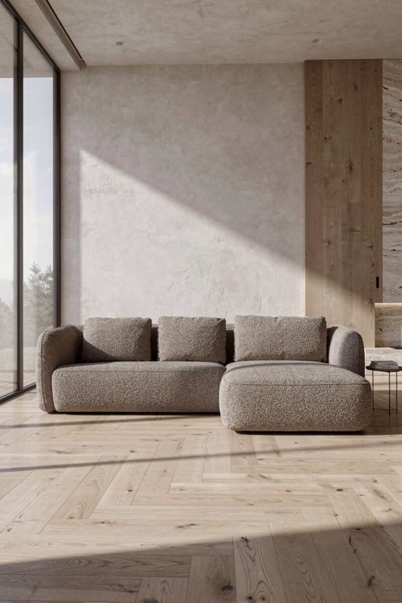 MARINA LAINE BOUCLEE TAUPE ANGLE DROIT