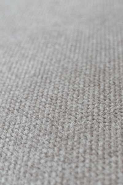 MONTECARLO MODULABLE (6) Canapé d'angle modulable en tissu chenille beige, composé de plusieurs modules avec coussins assortis"