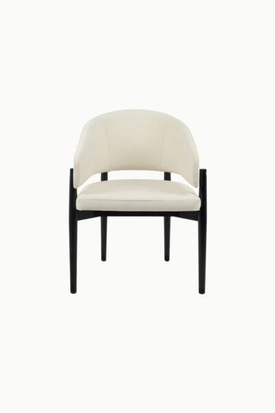 ROSA VELOURS BEIGE PIEDS NOIR 1