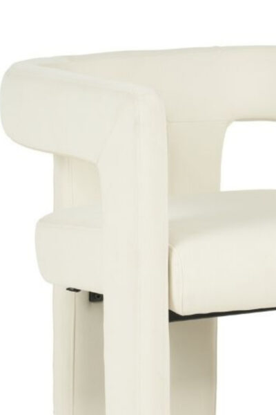 Chaise / fauteuil Scarlet design, velours écru